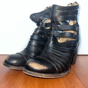 Genuine leather freebird booties